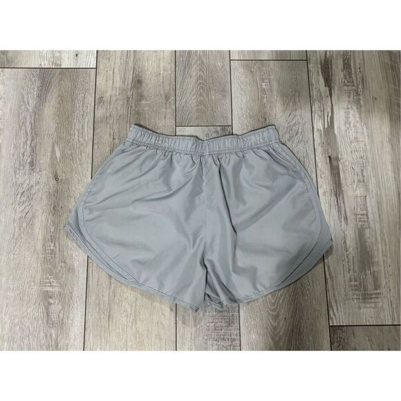 NIKE DRI FIT LIGHT GRAY ATHLETIC RUNNING SHORTS SIZE M - Picture 4 of 6